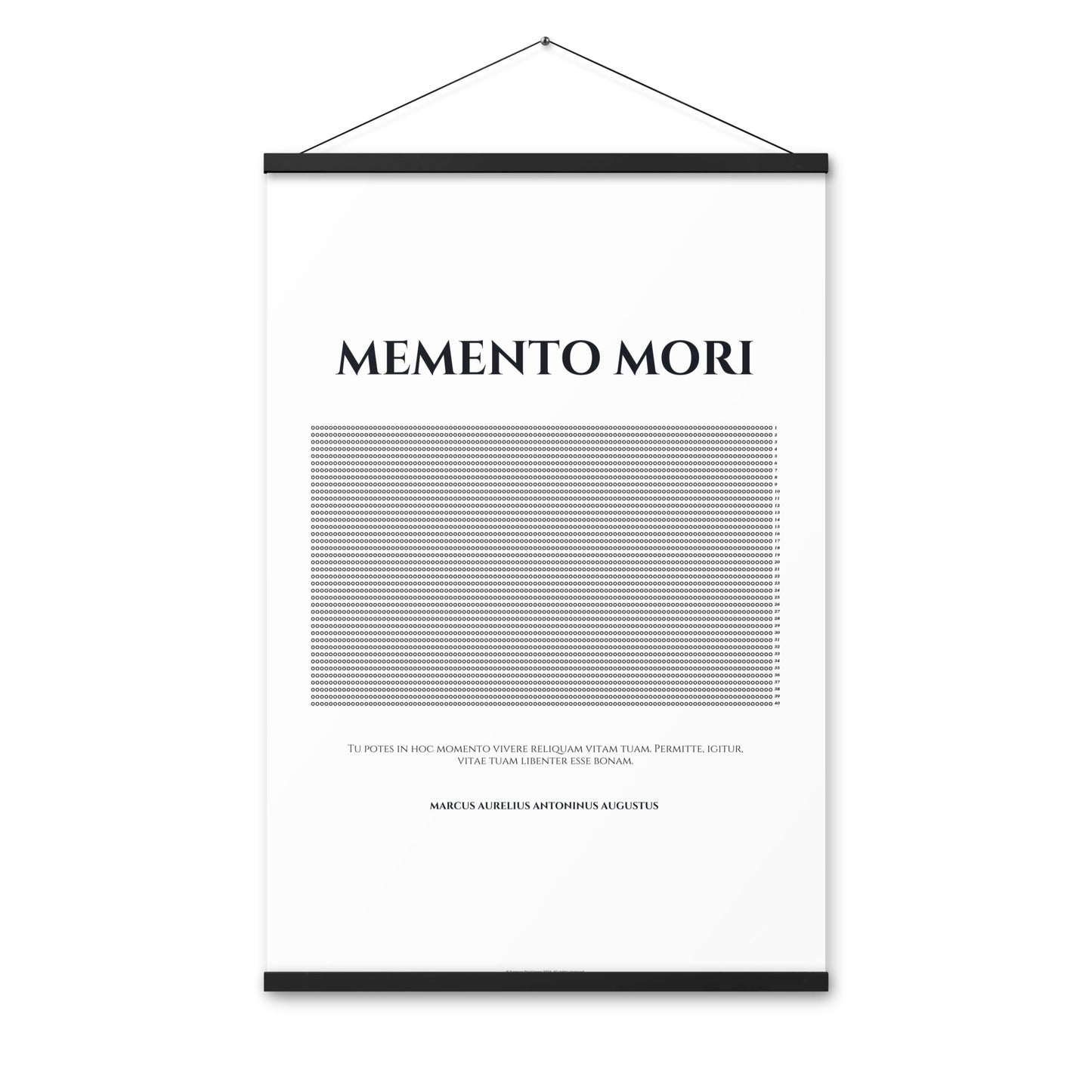 Cadre Philosophique MEMENTO MORI - Calendrier de Vie