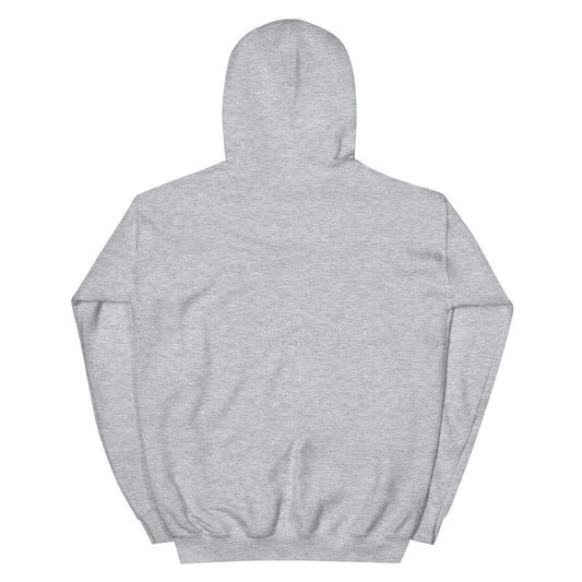 Sweat gris clair Ataraxia à capuche, vue de dos