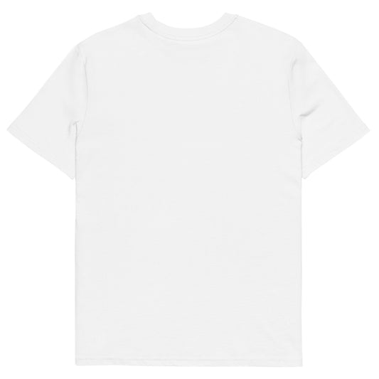 T-shirt Amor Fati blanc en coton biologique, dos uni, vue arrière
