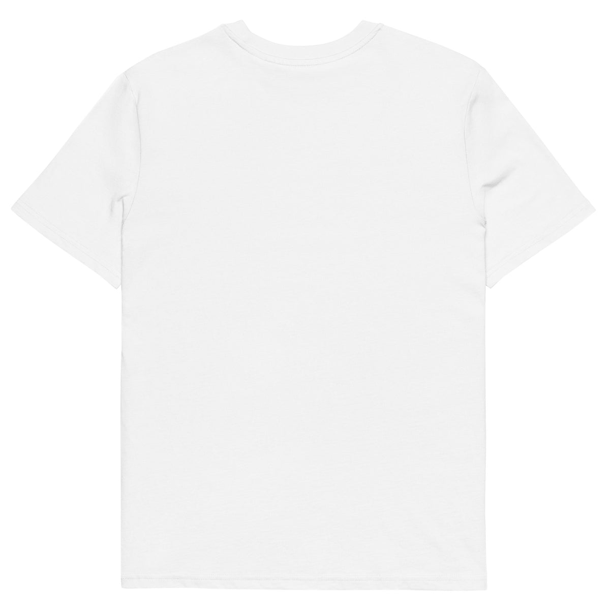 T-shirt Ataraxia blanc en coton biologique, dos uni, vue arrière