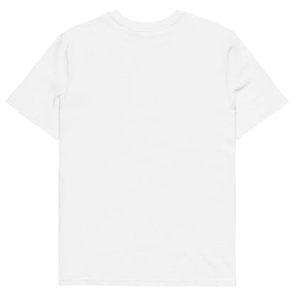 T-shirt Ataraxia blanc en coton biologique, dos uni, vue arrière